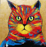 Katze extrem 80 x 80 verkauft