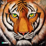 Tigerkopf 80 x 80