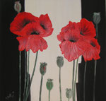 Mohnblumen - 90 x 90 verkauft