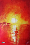 Sonnenuntergang orange 70 x 100