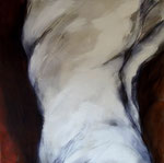 Nu, 80 x 80 cm, acrylique, pigments, craies grasses sur toile, 2012