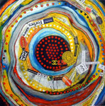 Espiral o ... ¿Expirar? (serie Seducción) - Mixta sobre papel 40 x 40 cm