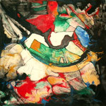 Espíritu de la Danza IV - Mixta sobre tabla 50 x 50 cm