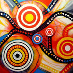 Usted Está Aquí (serie Seducción) - Acrílico sobre lienzo 80 x 80 cm