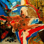 Espíritu de la Danza I - Mixta sobre tabla 50 x 50 cm  /En Arte Actual Gallery On Line