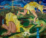 Fleerer, 2021, Öl auf Leinwand, 150x180 cm