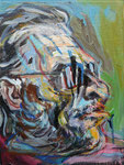 Bukowski, 2014, Acryl und Ölkreide auf Leinwand, 24x18 cm