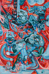 Fure&Firy, 2018, Acryl und Lack auf Leinwand, 150 x 100 cm (Privatsammlung Berlin/Hamburg)