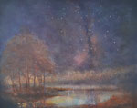 'Little Big Cosmos'   olieverf op linnen ,  2019-2026 ,   54x43
