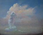 "Bewolking en persona " 50X60. 2020, oliverf op linnen. 