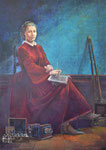 "Portret van Alexandrine Tinne" 2014-2018, Olieverf op linnen. Een jarenlange inspiratie van me. Ze was een barones, toerist, schrijfster, tekenares, fotografe, reizigster en avonturier. Maar vooral: vol met leven.