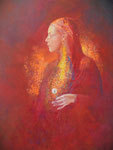 Paardebloempluisje, 2023, olieverf op doek, 60x80 cm. 
