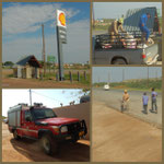 rond de benzinepomp met Diesel