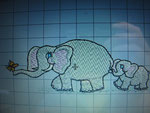 Elefanten Mama und Kind