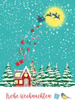 Weihnachtsmann im Schlitten
