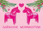 Pferde pink glücklich