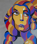 Titre : MUSE Médium : Acrylique sur toile non encadrée Dimensions : 59,4 x 42 cm Année : 2020 DISPONIBLE