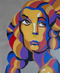 Titre : MUSE Médium : Acrylique sur toile non encadrée Dimensions : 59,4 x 42 cm Année : 2020 DISPONIBLE