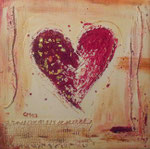 Heart II, Mischtechnik, 30x30