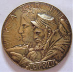 médaille d'Hyppolite Lefebvre 1915, argent doré, très rare R5