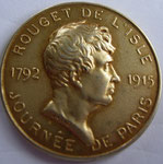 rarissime médaille en vermeil (argent doré) pour la journée de Paris         R5