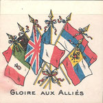 vignette sur papier. Appartient peut être à une journée belge (annonce ebay :BELGIUM FLAGS 1914-1918 LES VIGNETTES BELGES BY M. BONNEAU (W575))