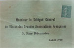 intéressant et rare document sous forme de carte, incitant les maires à organiser une manifestation le 2 novembre 1919.