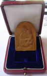 Médaille en bronze doré avec écrin Rare R2