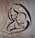 Mère et enfant - chantournage - Atelier Eclats de Bois - 38 isère