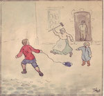 Dessin daté de 1918, reçu de Roger Collet  en 1998 qui le détenait de son père Paul Collet.