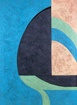 Klangformen #25, 2002, 95 x 70 cm, Eitempera auf Voile