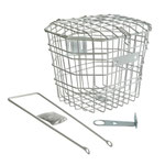 # CANASTILLA DE ACERO BLANCO OCTAGONAL CON TAPA TAPA CON VARILLAS ASIA NP CANASI1076 $260 MXN