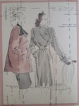 Modeillustration original aus den 1960igern, 17x22 cm,  auf Holz aufgezogen, €60,00