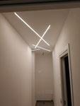 Illumazione Strip Led incrociate su controsoffitto a Cesena