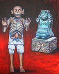 Das Geheimnis von Mictlan, Acryl auf Leinwand, 80 cm x 100 cm, 2018