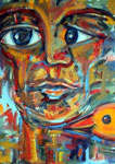 "Außer sich", Acryl auf Baumwolle, 50 cm x 70 cm, 2008