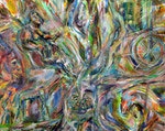 Die Entdeckung der Welt, Acryl auf Baumwolle, 50 cm x 40 cm, 2019