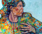 "Zeit der Maya", Acryl auf Leinwand, 100 cm x 80 cm, 2012