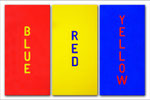 2011: BlUE RED YELLOW II - Acryl auf Leinwand - 3x(100 x 50 cm)