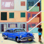 2012: Escena en La Habana - Óleo sobre lienzo - 100 x 100 cm