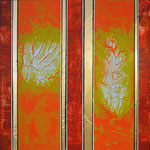 Dancing Green I - Técnica mixta sobre madera - 80 x 80 cm