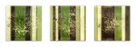 Bushes - Técnica mixta sobre madera con resina epoxi - 3x (20 x 20 cm)