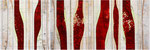 Red Flowers - Mixed Media auf Holz - Diptychon 60 x 180 cm
