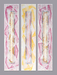 Broken Glass - Mixed Media auf Holz mit Epoxidharz - Triptychon 3x(60 x 35 cm)