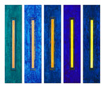 By the Sea - Mixed Media auf Holz mit Epoxidharz - 5x (160 x 35 cm)