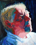 2006: Valentino B. in weissem Hemd - Óleo sobre lienzo - 100 x 81 cm