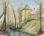 Schloss Rheda, 2001, Aquarell, 36x48