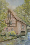 Mühle auf Gut Schledebrück, 2001, Aquarell, 48x36