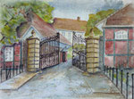 Schloss Rheda Portal, 2003, Aquarell, 28x38