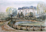 Sandkuhle bei Röckinghausen, 1988, Aquarell, 36x52